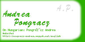 andrea pongracz business card